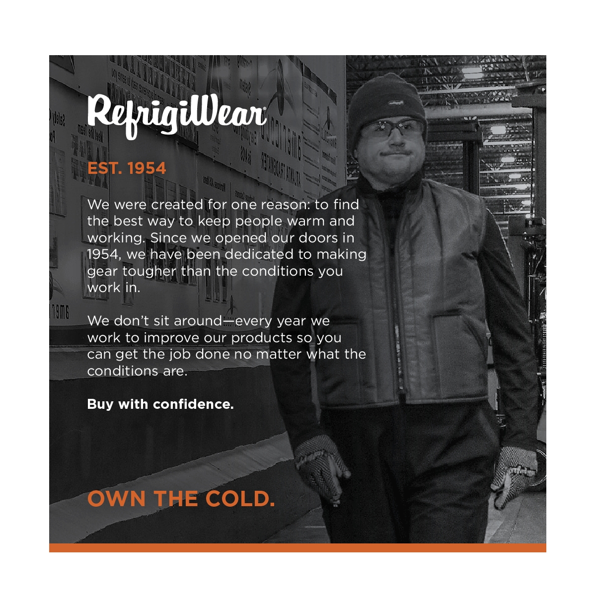 RefrigiWear Men's Econo-Tuff Vest - 15°F Comfort, Insulated, Water-Repellent, Durable, Lightweight Workwear for Cool Weather Protection