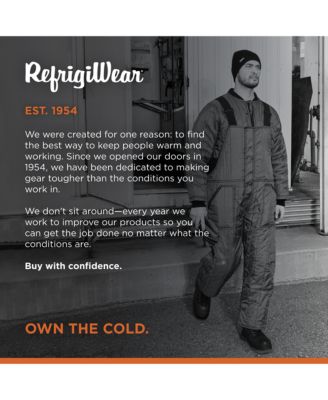 Men's Cooler Wear Bib Overalls - 10°F Comfort, Insulated, Water-Repellent, Durable, Workwear for Freezer & Cold Environments
