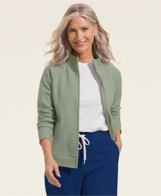 Women's Serious Sweats Full Zip Mock Neck Sweatshirt