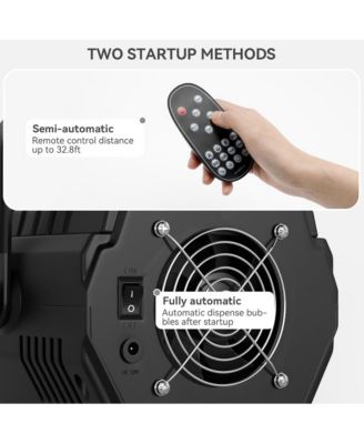 15W Automatic Bubble Machine with RGB Lights, Remote Control & Adjustable Speed