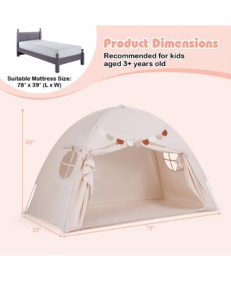 Indoor Bed Canopy Tent for Kids with 2 Windows