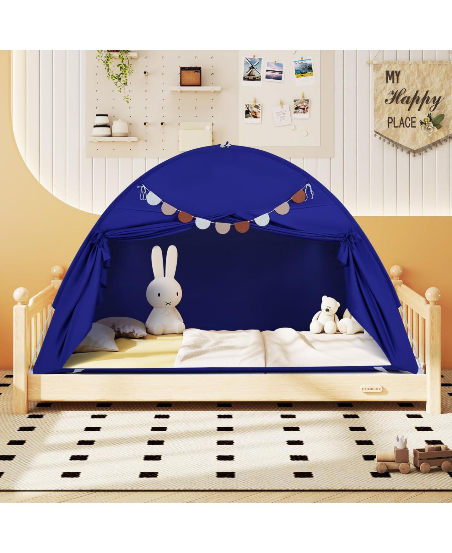 Детская игрушка Mecale Twin Size Indoor Bed Canopy Tent with 2 Windows, Ages 3+, цвет: Синий — фото 2
