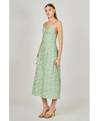 Women's lace spaghetti strap Maxi Dress