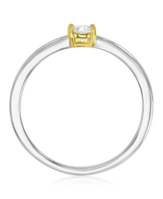 4-Pc. Polished Cubic Zirconia Quadruple Ring in Rhodium Over Sterling Silver