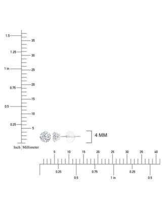 White Swarovski Zirconia Solitaire Earrings in 14k White Gold
