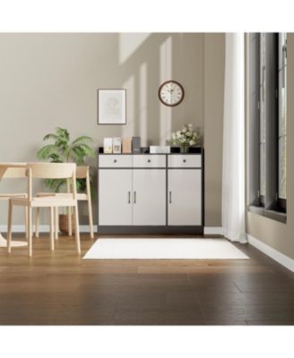 42.5" Sideboard Buffet Cabinet with Adjustable Shelves, Wooden Kitchen Storage Cabinet, Modern Coffee Bar Buffet Table for Living Room