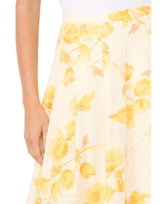 Women's Pleated Straight Hem Maxi Skirt