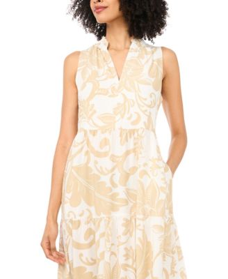 Women's V-Neck Tiered Maxi Dress