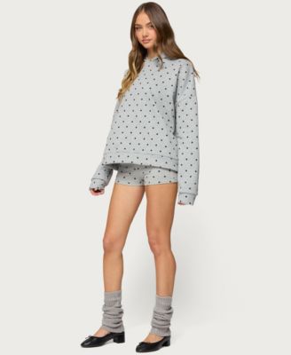 Women's Chelsie Polka Dot Foldover Shorts