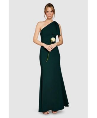 Women's Honoured Bow One Shoulder Maxi Dress