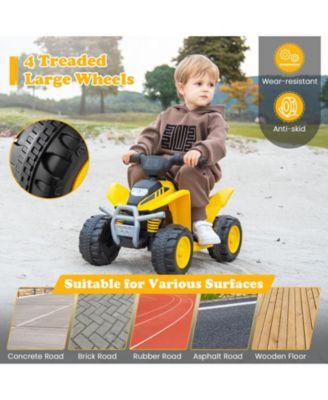 6V Kids Ride on ATV CAT-Licensed with Horn Sound for 18-36 Months Old.