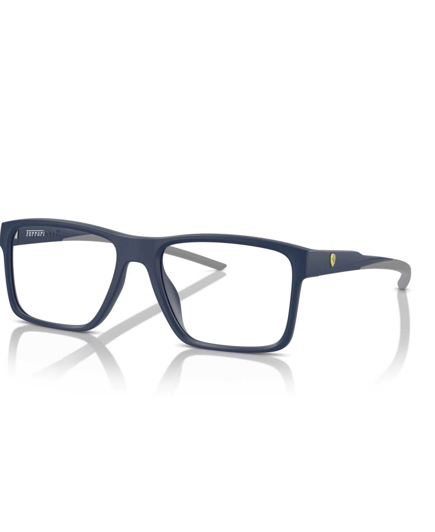 Мужские очки Scuderia Ferrari Man Rectangle Plastic FZ8007U Eyeglasses, цвет: Матовый синий — фото 1