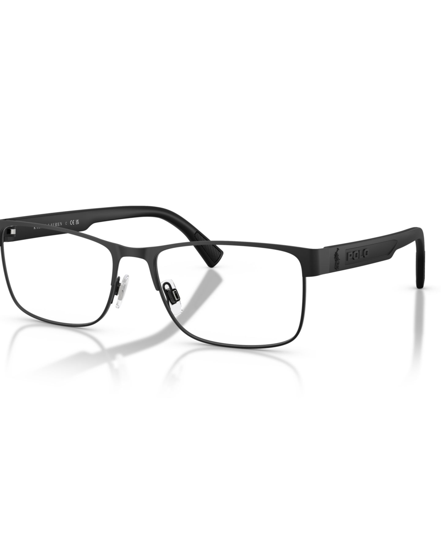 Мужские очки Polo Ralph Lauren Man Rectangle Metal PH1244 Eyeglasses, цвет: Матовый чёрный — фото 1
