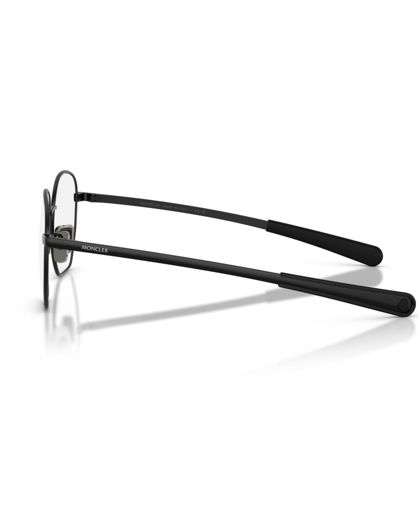 Очки Moncler Unisex Oval Metal ME1015 Eyeglasses, цвет: Матовый чёрный — фото 3