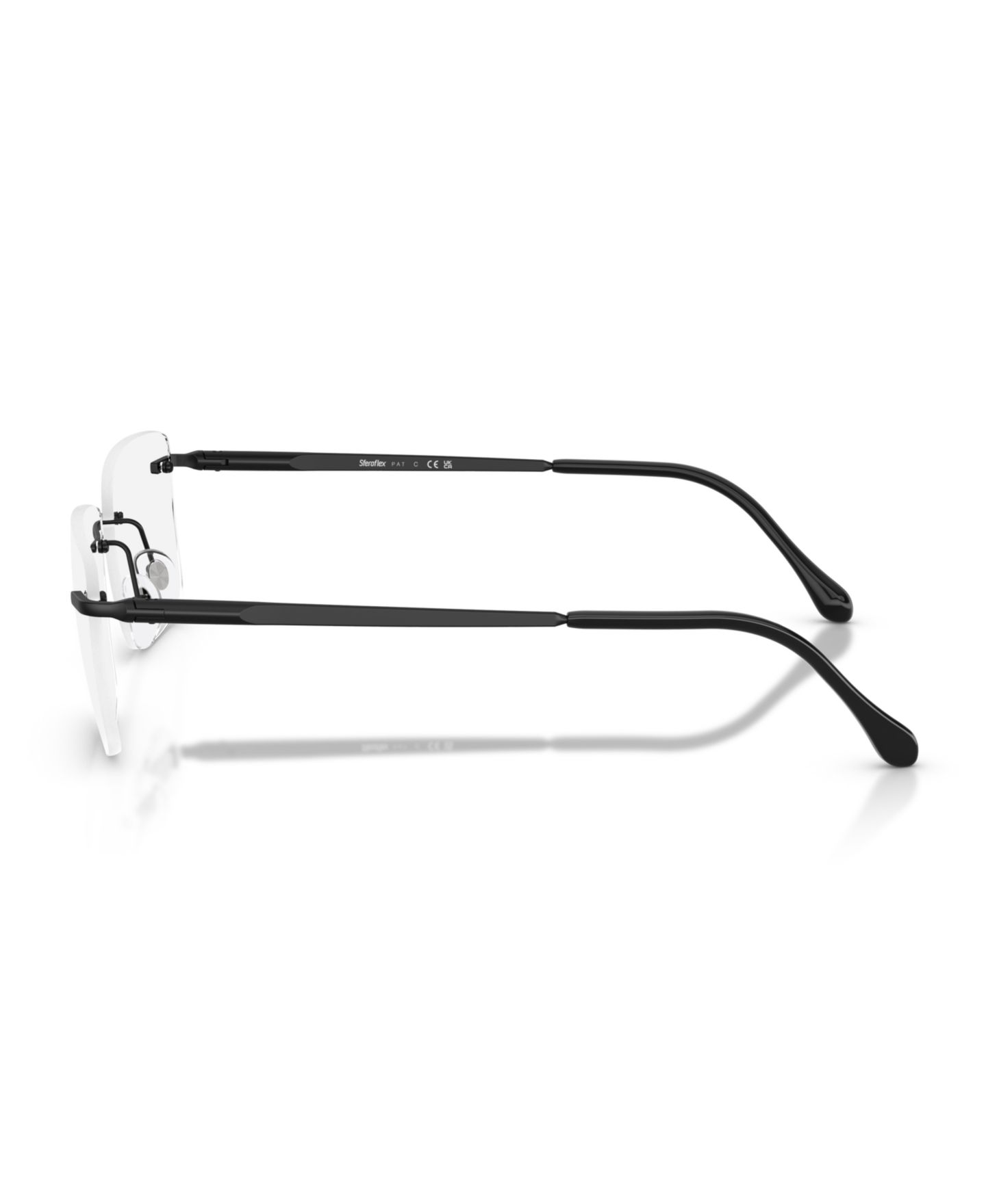 Мужские очки Sferoflex Man Square Metal SF2304 Eyeglasses, цвет: Матовый чёрный — фото 4