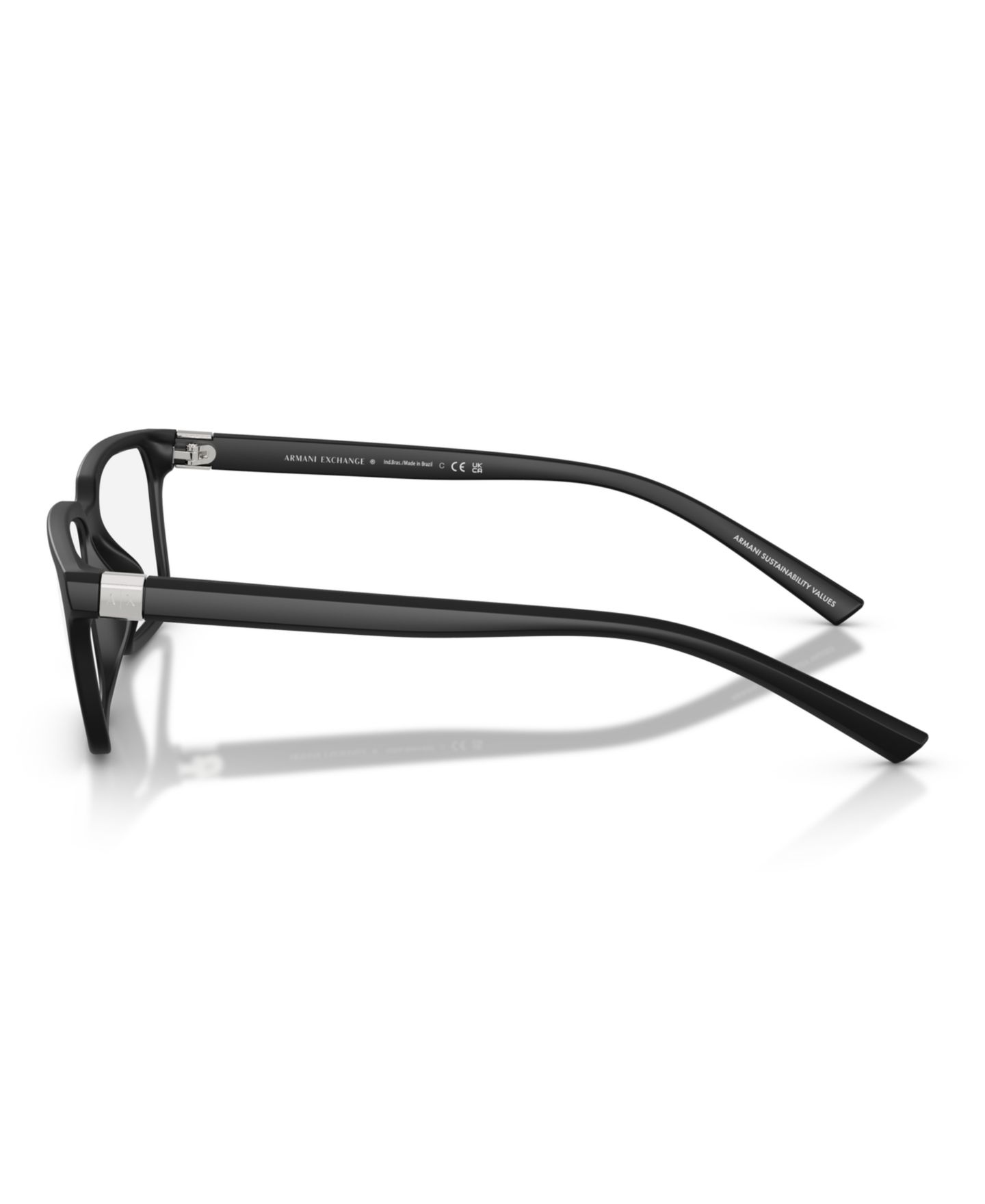 Мужские очки A|X Armani Exchange Man Square Plastic AX3137U Eyeglasses, цвет: Матовый чёрный — фото 3
