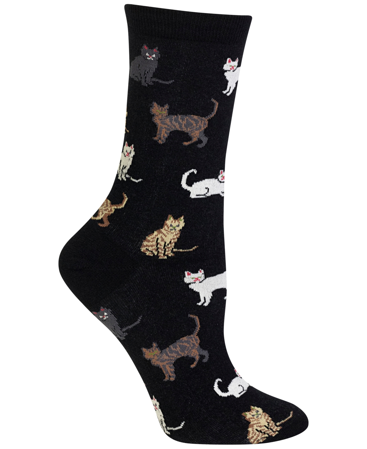 Women's Cats Fashion Crew Socks - Hemp
