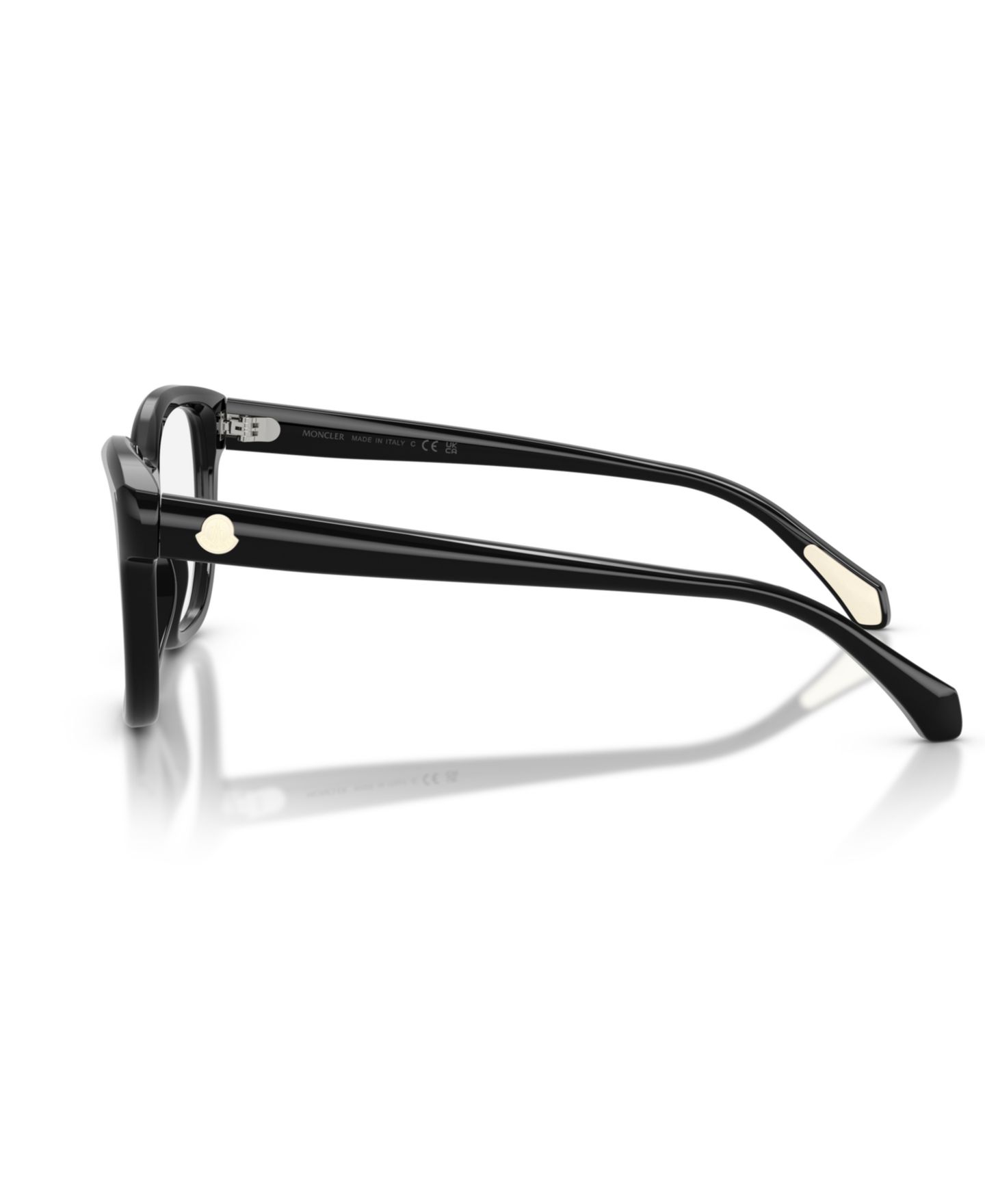 Женские очки Moncler Woman Pillow Plastic ME2028 Eyeglasses, цвет: Блестящий чёрный — фото 3