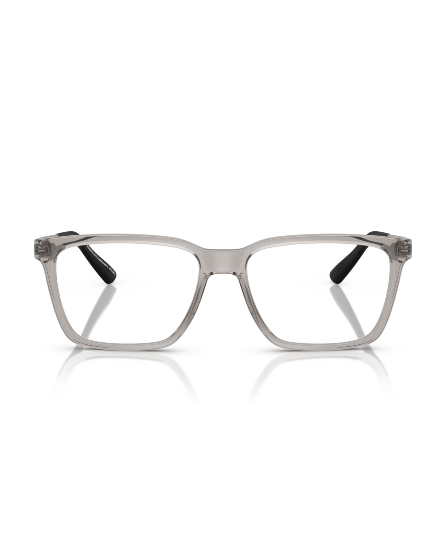 Мужские очки A|X Armani Exchange Armani Exchange Man Rectangle Plastic AX3103 Eyeglasses, цвет: Блестящий прозрачный серый — фото 4