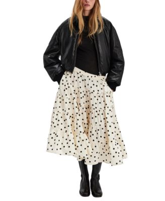 Women's Full Swing Printed Tiered Midi Skirt