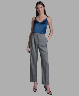 Women's High-Rise Pinstripe Wide-Leg Pants
