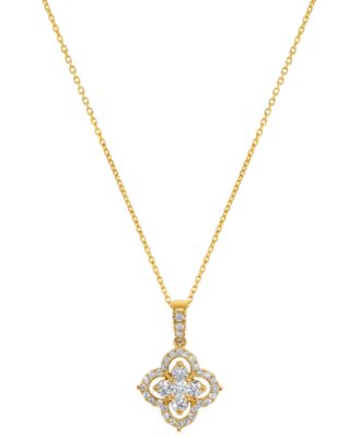 Diamond Pendant Necklace (1/2 ct. t.w.) in 14k Yellow Gold