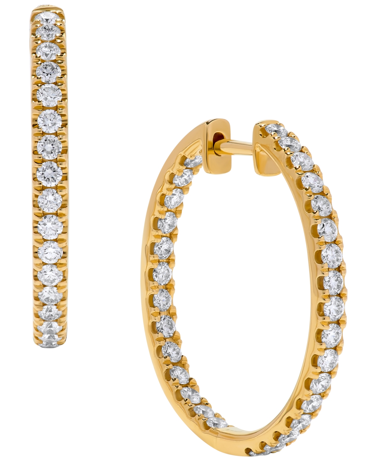 Macys Diamond 114 ct tw Earrings in 14k Yellow Gold  Yellow Gold