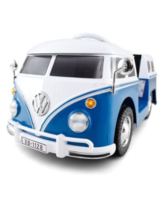 12V Ride On Car Licensed Volkswagen Ride-on Bus with Cup Holder and LED Headlights for 3+ Years Old-Blue