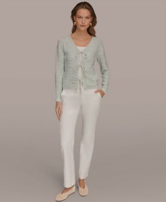 Women's V-Neck Tie-Front Cardigan