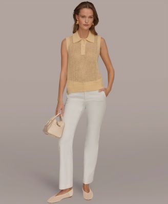 Women's Sleeveless Polo Sweater