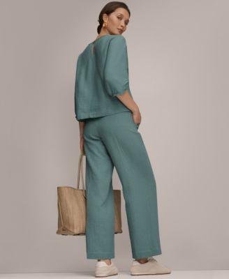 Women's Boat Neck Cotton Blouse