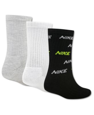 Kids' 5-7 Embroidered Logo Crew Socks, 3-Pack