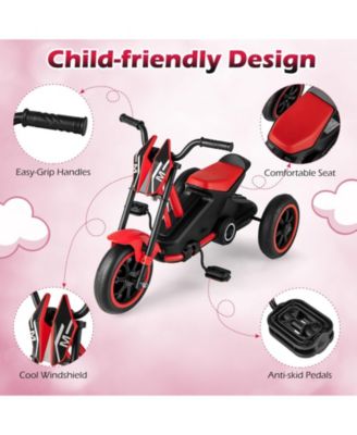Kids Tricycle 3-Wheel Toddler Bike with Foot Pedals Forward Backward