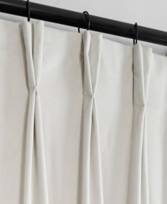 French Pleat Heritage Plush Velvet Room Darkening Curtain