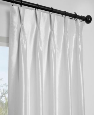 French Pleat Faux Silk Taffeta Blackout Curtain