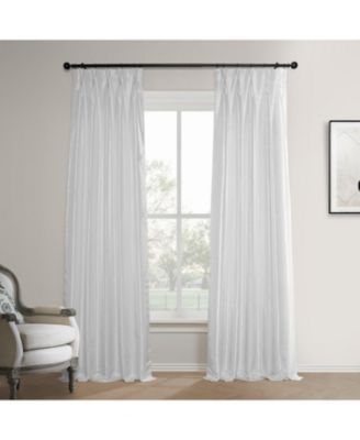 French Pleat Faux Silk Taffeta Blackout Curtain