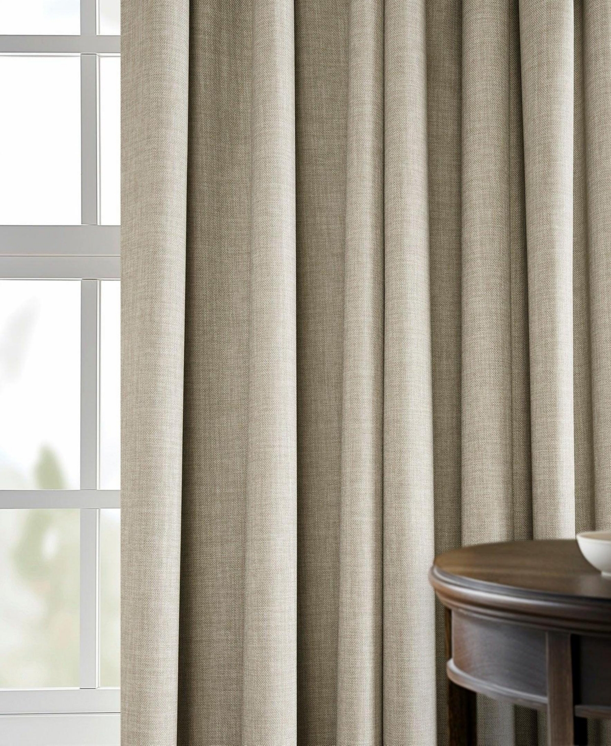 Half Price Drapes French Pleat Performance Linen Hotel Blackout Curtain