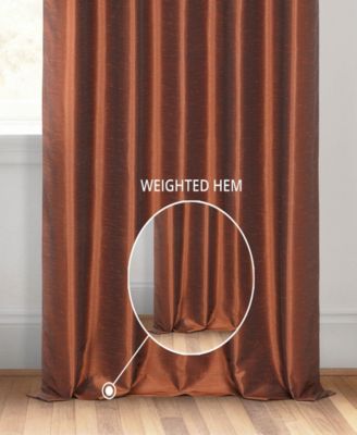 French Pleat Vintage Textured Faux Dupioni Silk Blackout Curtain