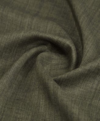 French Pleat Textured Faux Linen Room Darkening Curtain