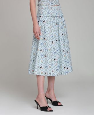 Women's Printed Pull-On Maxi Skirt