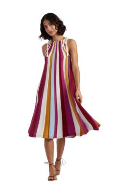 Women's Cotton Rainbow Swing Dress