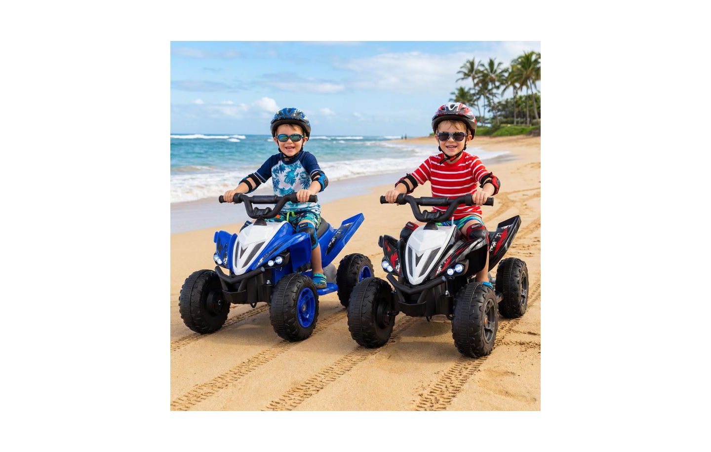 Детская игрушка Slickblue 12V Kids Ride-On ATV 4-Wheeler with LED Lights, Ages 3+, цвет: Чёрный — фото 4