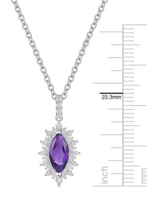3-Pc. Amethyst (3 ct. t.w.) & Lab Grown White Sapphire (1-7/8 ct. t.w.) Ring, Earring & Necklace in Sterling Silver (also in Other Gemstones)