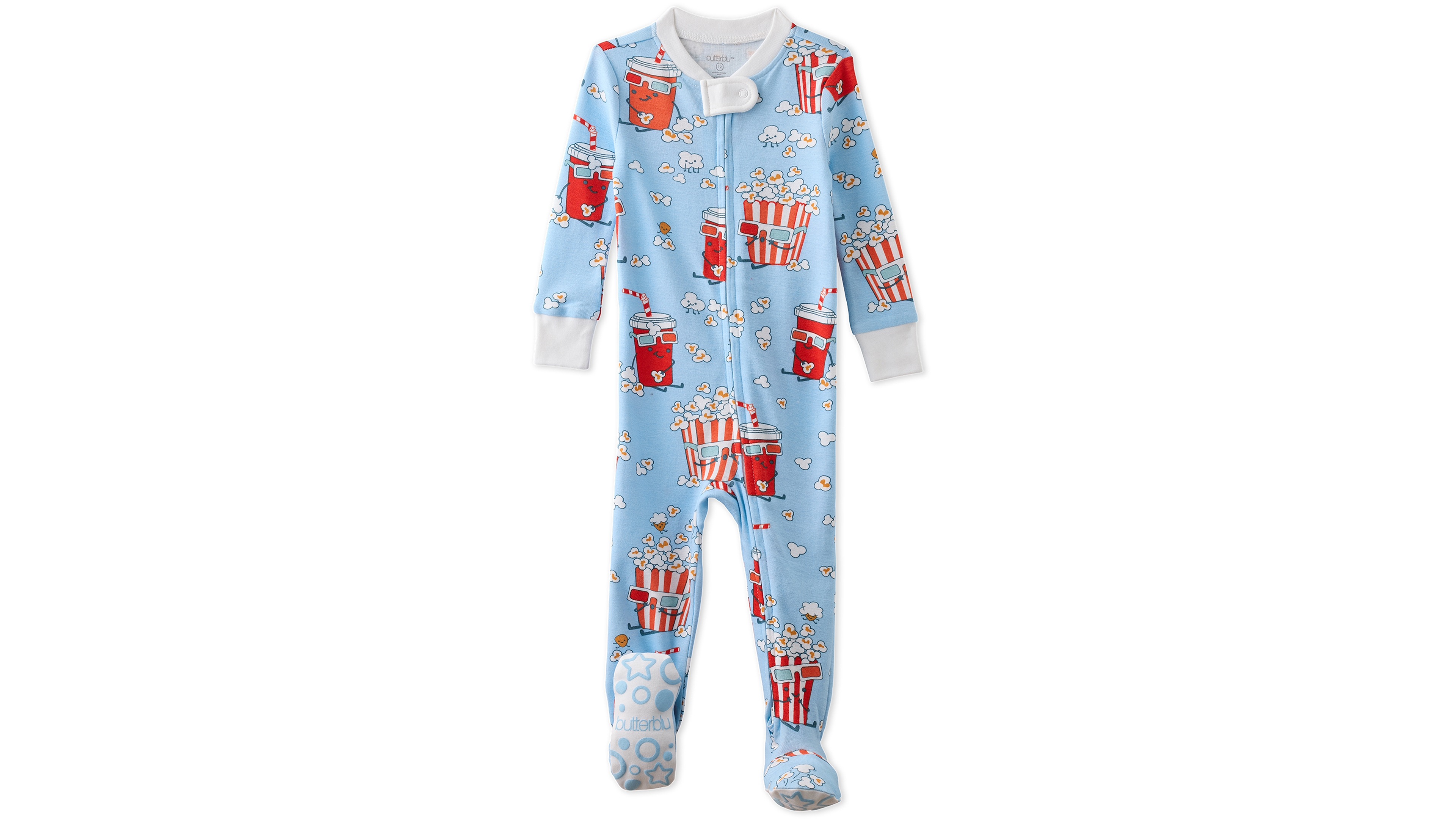 butterblu Baby Boys Cruz Cotton Snug-Fit Footed Pajamas