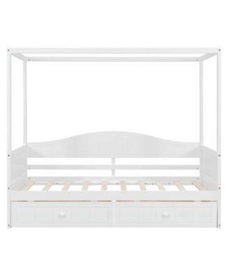 Twin Size Canopy Day Bed with 2 Drawers