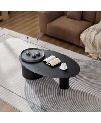 Modern Oval Luxury Coffee Table, Sophisticated Living Room Center Table