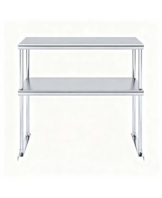 14" x 36" Double-Tier Stainless Steel Overshelf, 255 Lbs Capacity