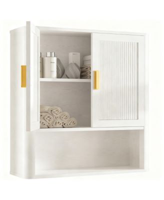 Adjustable Wood Shelf Bathroom Cabinet - Multi-functional, Space-saving, Easy Assembly