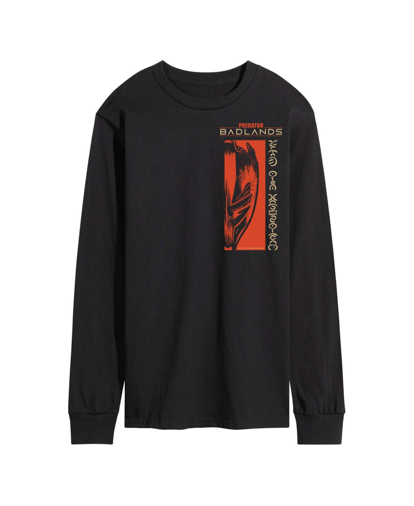 Мужская футболка AIRWAVES Predator: Badlands Alien Mask Long-Sleeve Graphic, цвет: Чёрный — фото 1