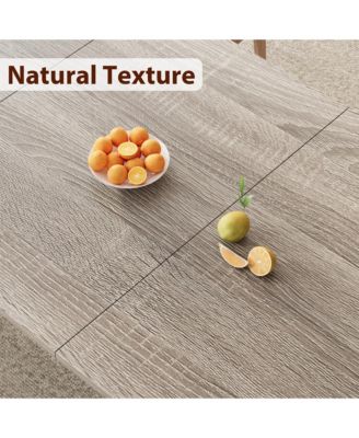 79" Large Dining Table for 6–8 People, 0.6" Thick Wooden Top Sturdy Metal Legs , Family-Safe Rounded Corners